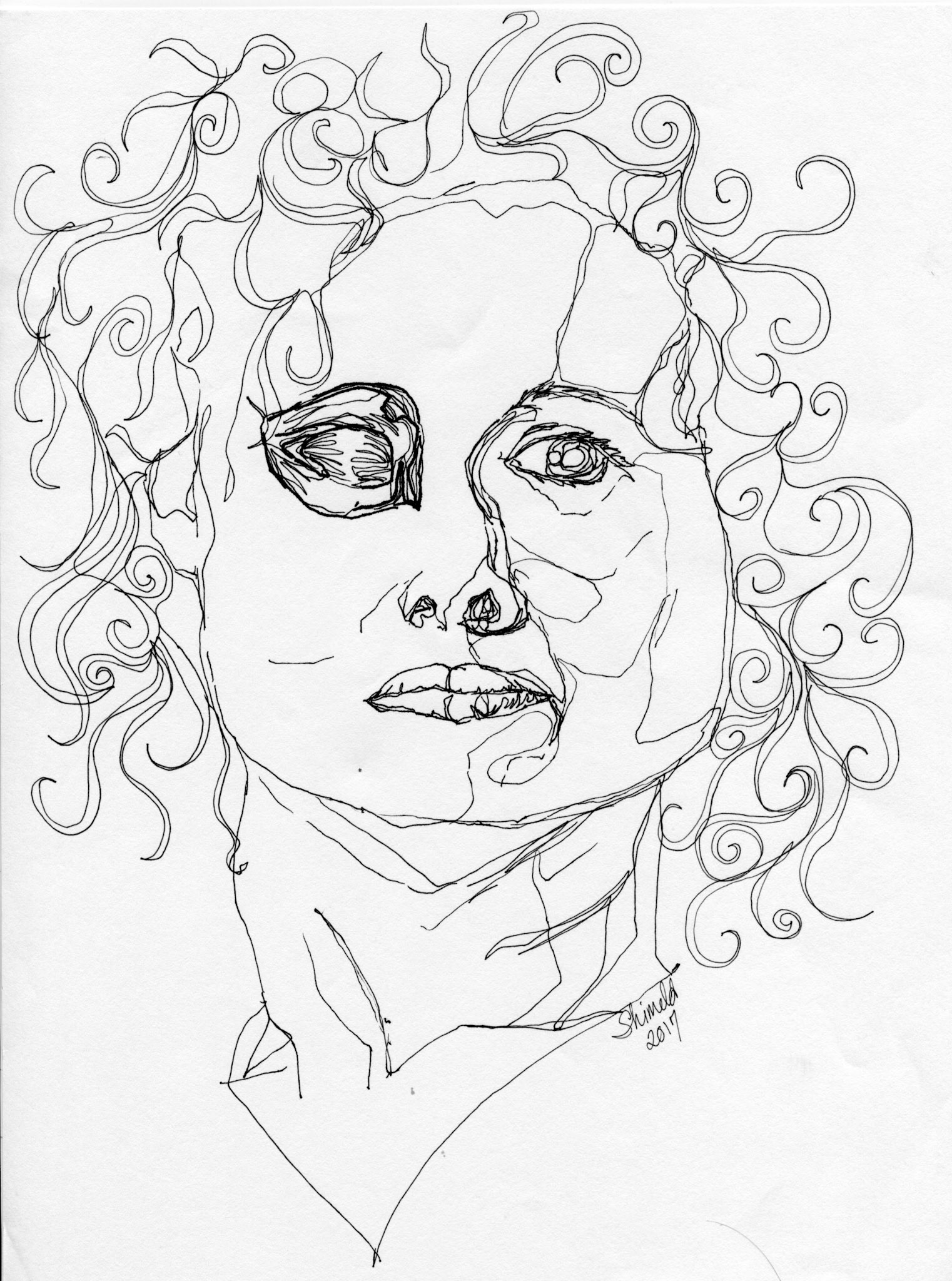 RIVER SONG, Pen and Ink, NFS.