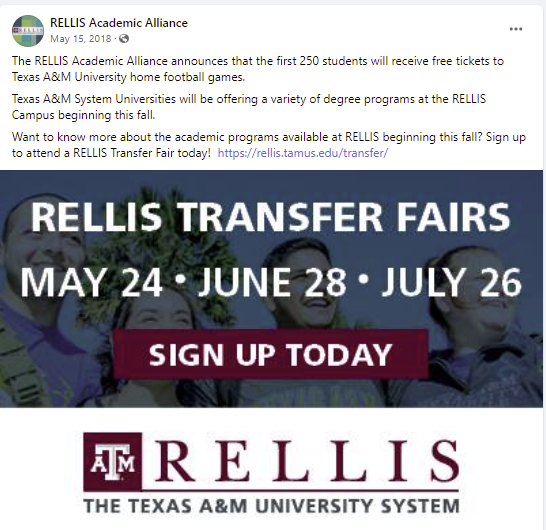 I helped conceptualize the first RELLIS Transfer Fairs. We executed three the first summer.
