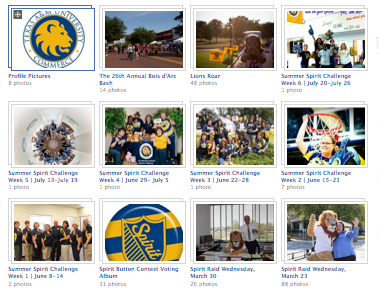 A screenshot of how the submitted spirit photos were published on weekly Facebook albums.