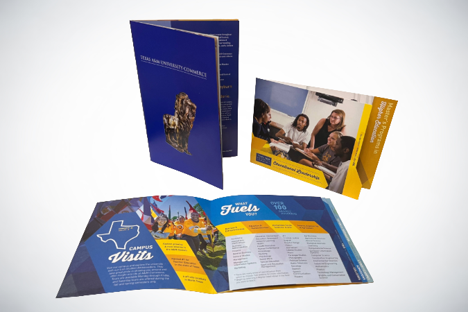 Print Collateral Strategy: Example set of pieces for a typical recruitment seaons.