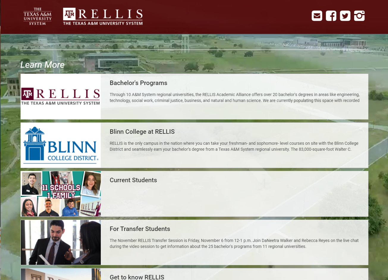 Screenshot of the A&M System RELLIS PlatformQ instance. I helped build out the instance and worked with several partners for content and strategy.