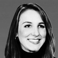 Black and white photo of Kirsten Cutshall.