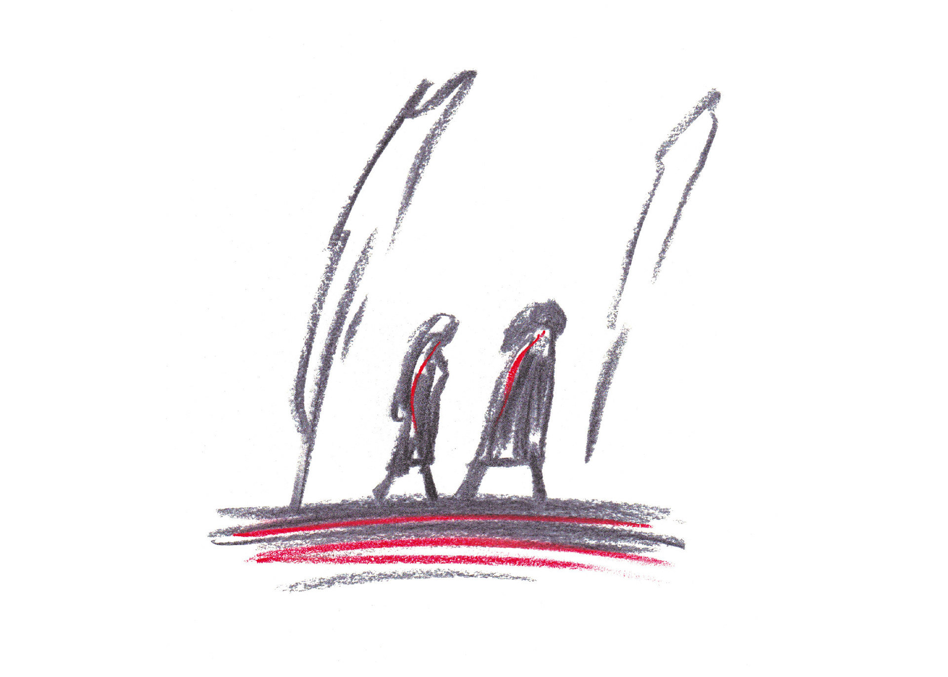 Schets, "Twee Moeders", 2021