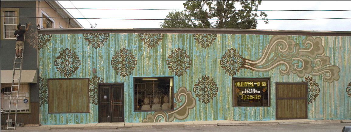 Reeves Antique Store - Houston, Texas Commissioned in 2010, it resided on the building until 2018.