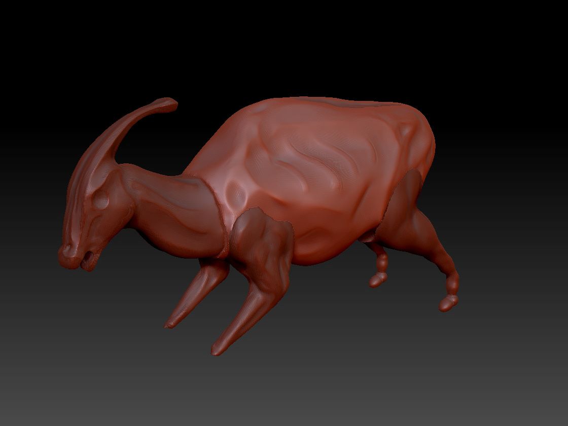 I repositioned the base to form a Parasaurolophus