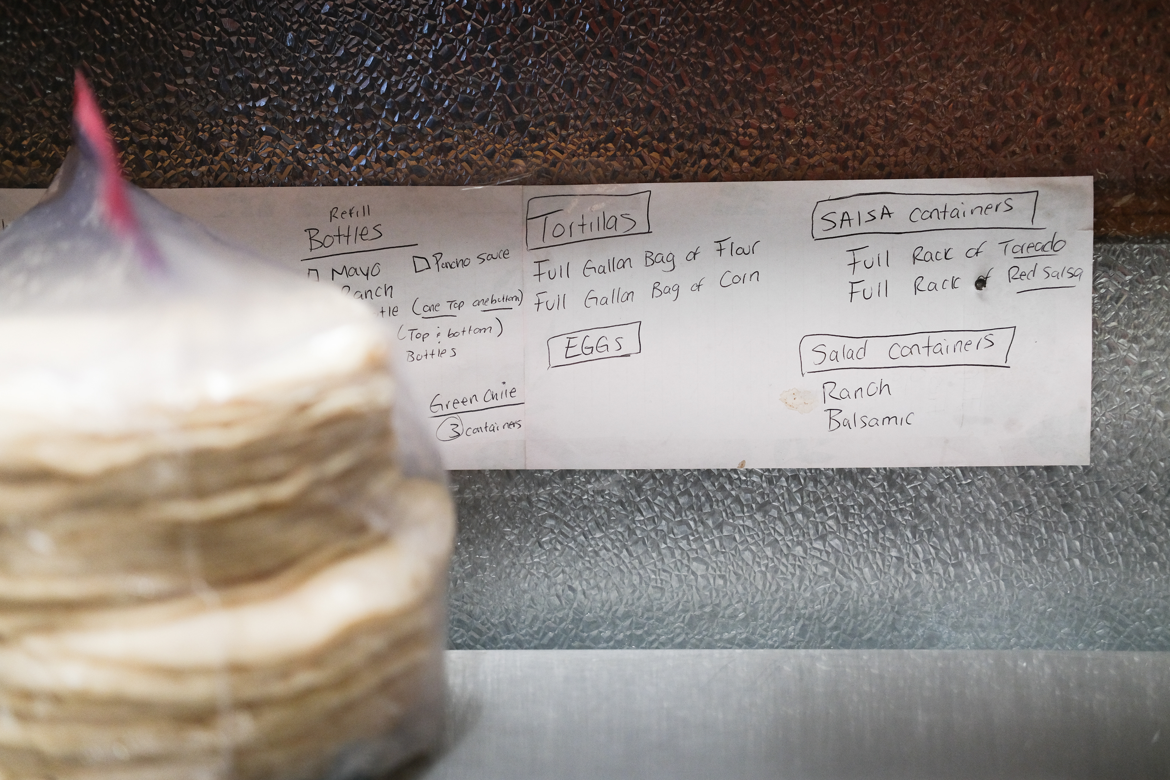 Food prep at Borderland Cafe. Columbus, New Mexico