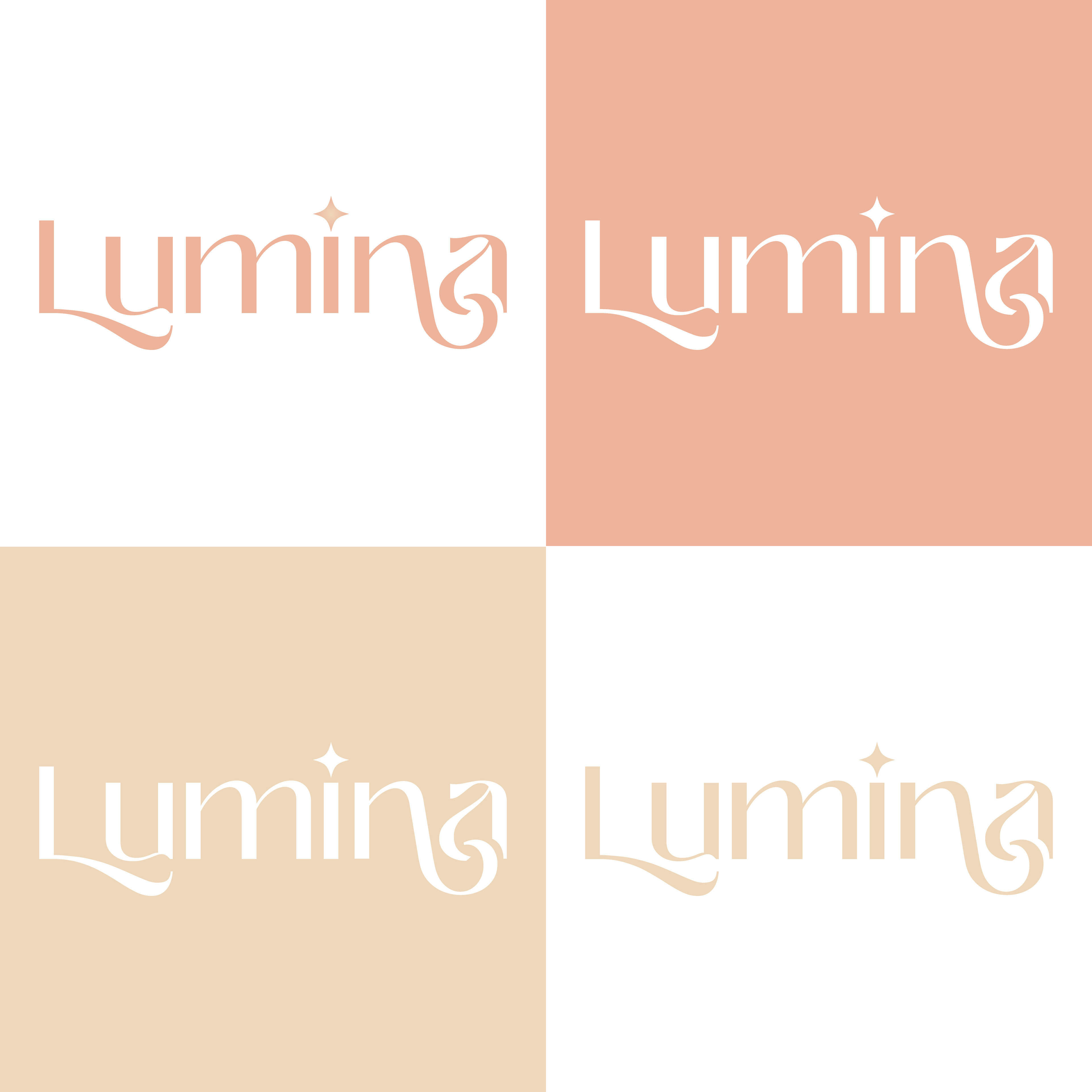 Lumina Skincare Logo Variations