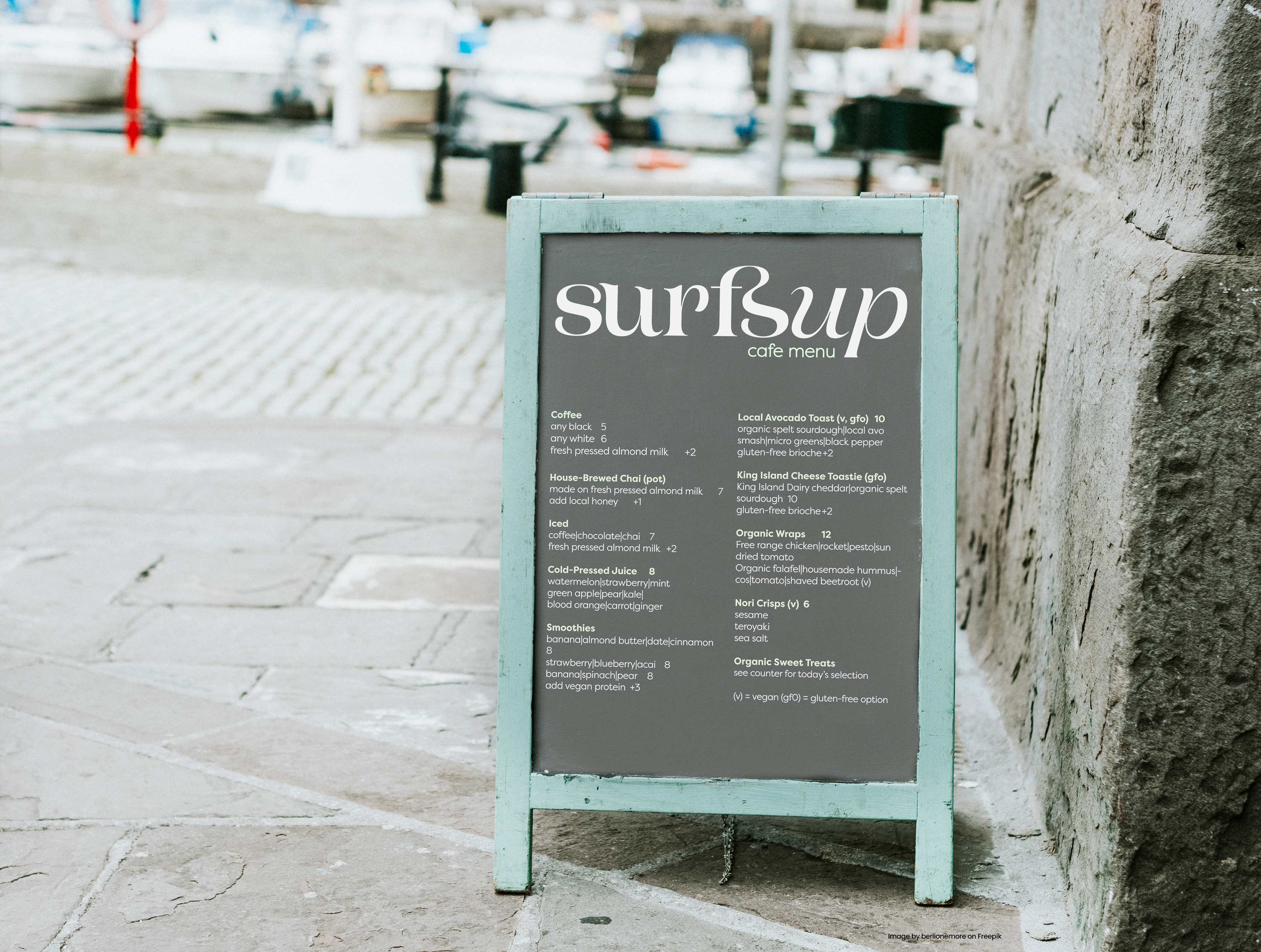 SurfsUp Cafe Signage