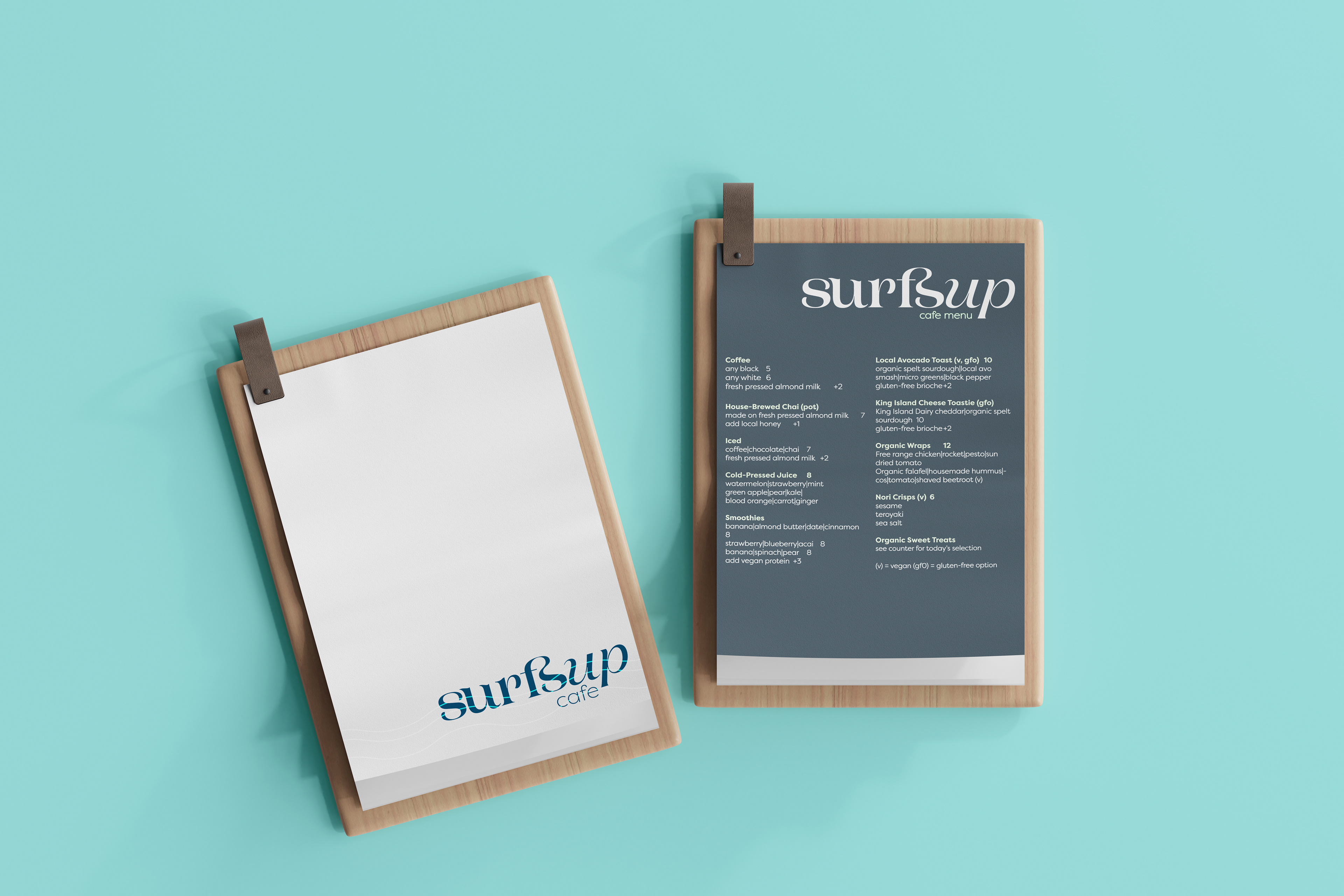 SurfsUp Cafe Branded Menus