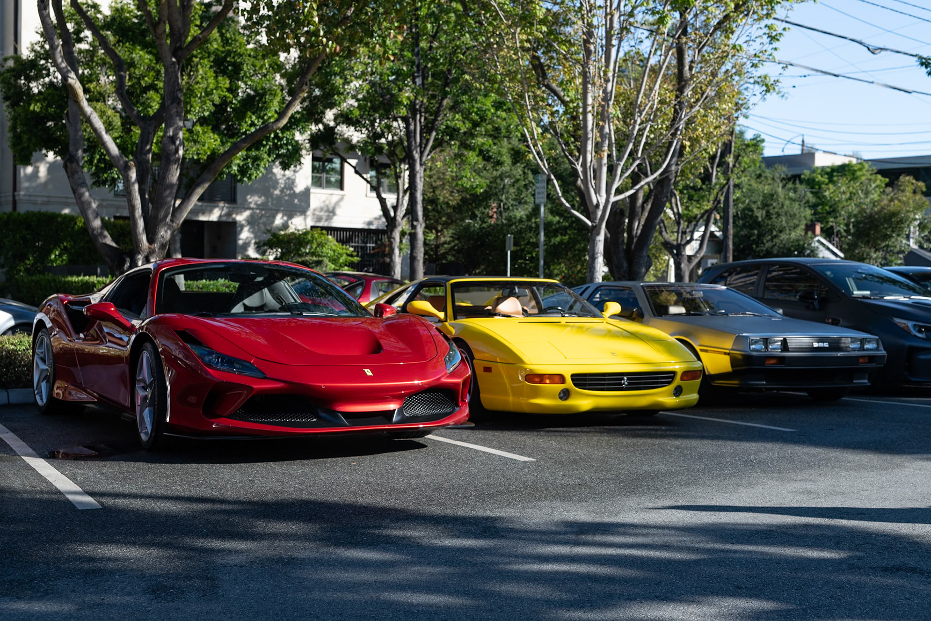 Ferrari F8, Ferrari 355, DMC DeLorean