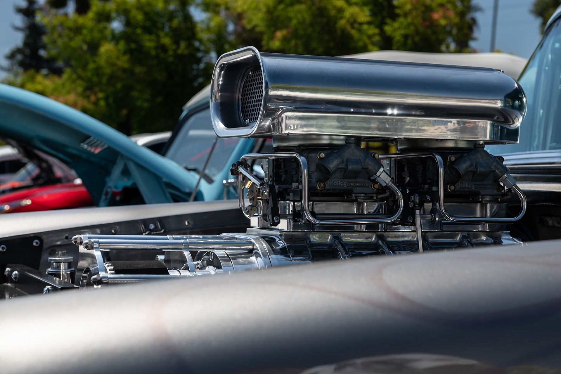 Chevy Bel-Air with blown motor