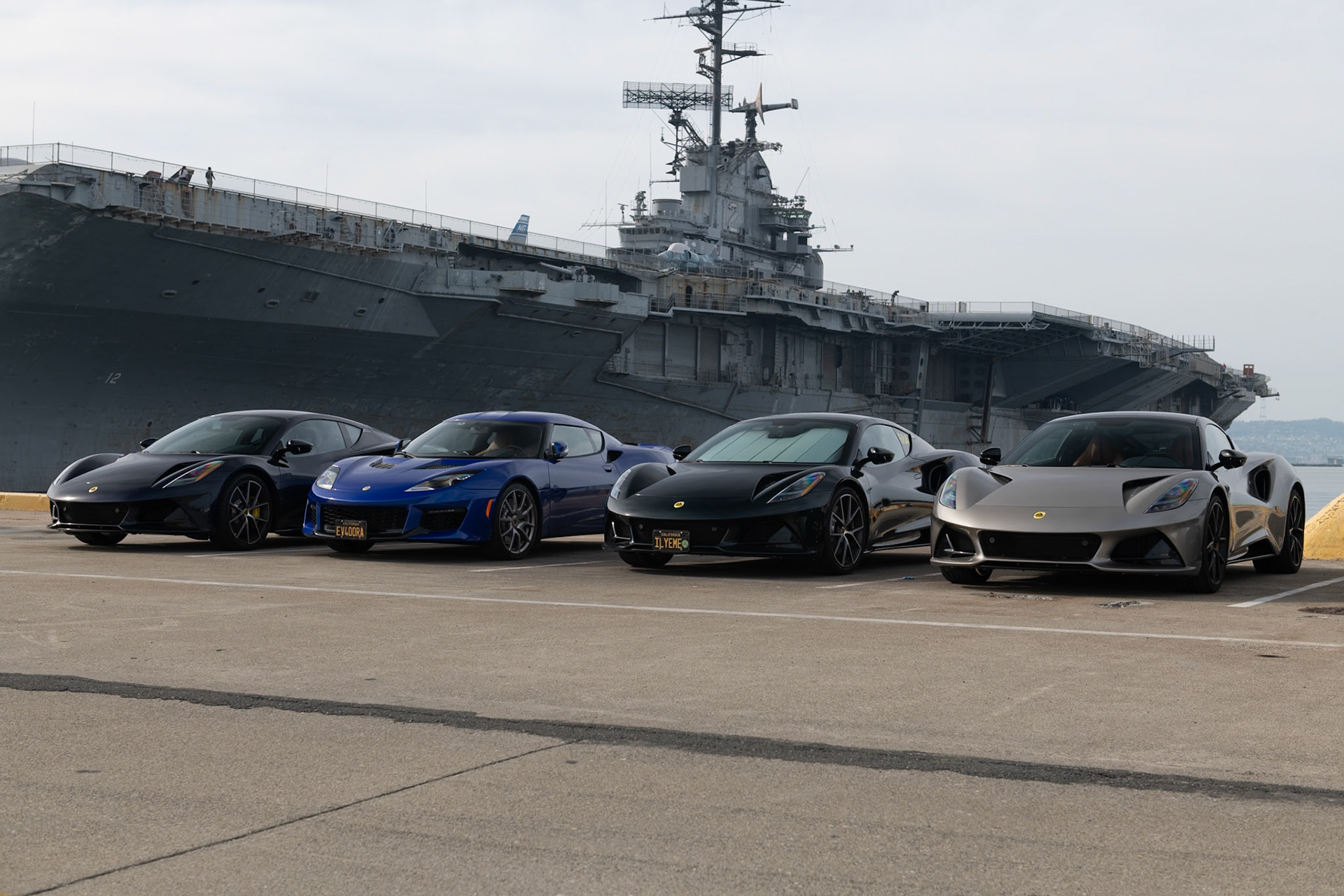 Lotus cars at USS Hornet