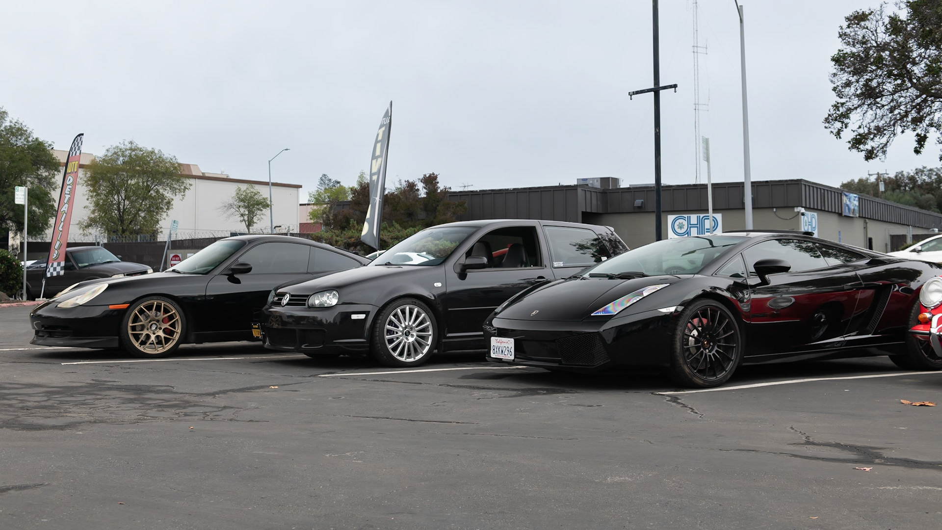 Three black VWs