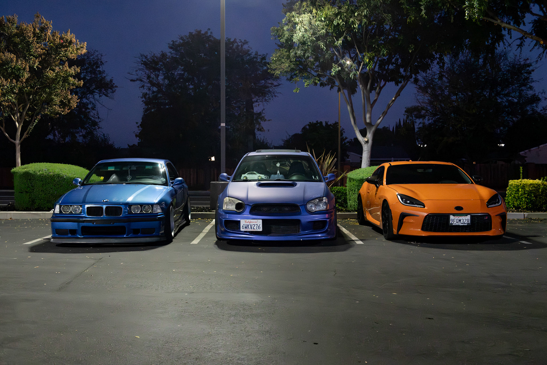 BMW 3 series, Subaru WRX, Toyota GR86