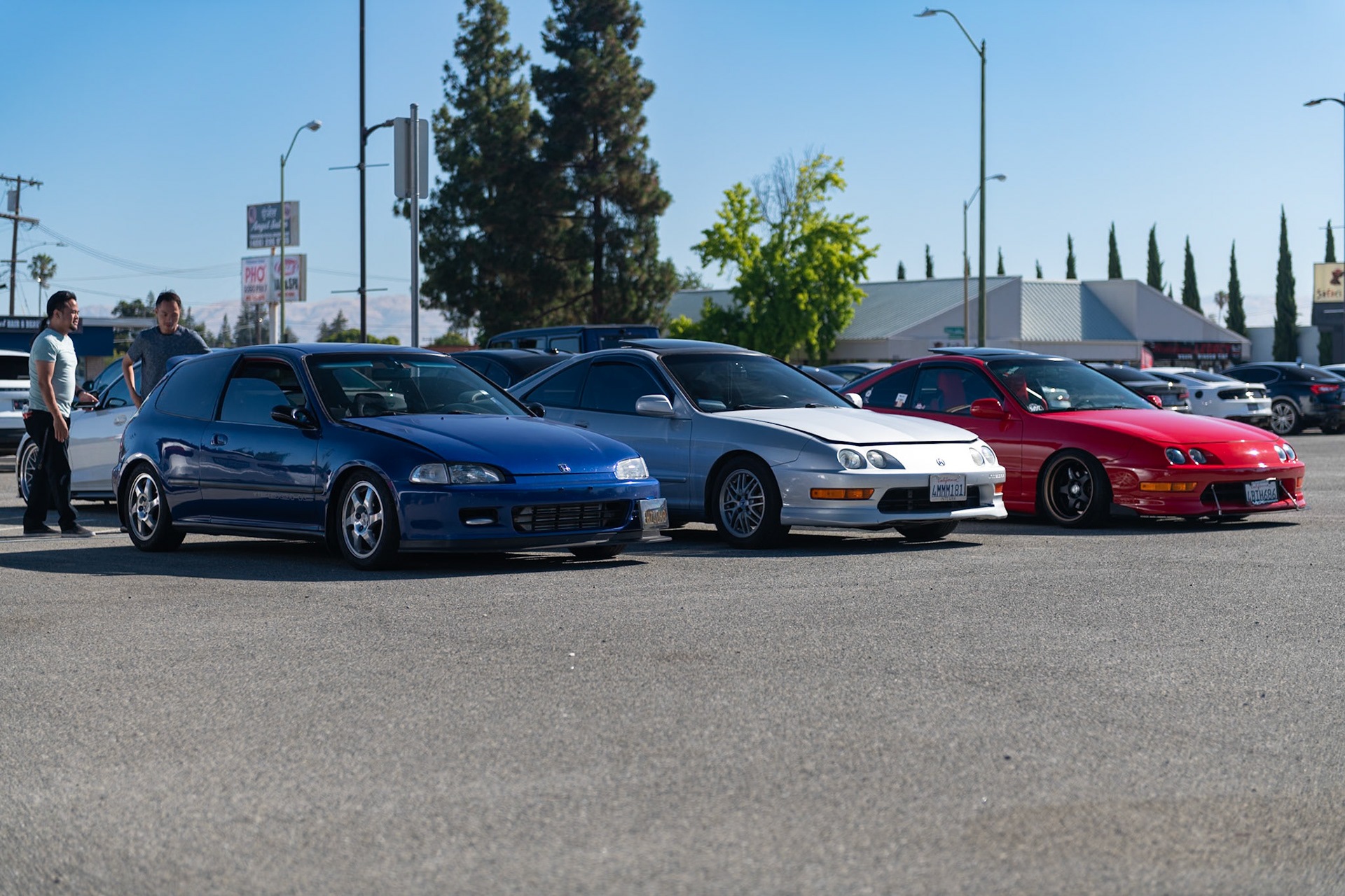 Red White Blue Hondas