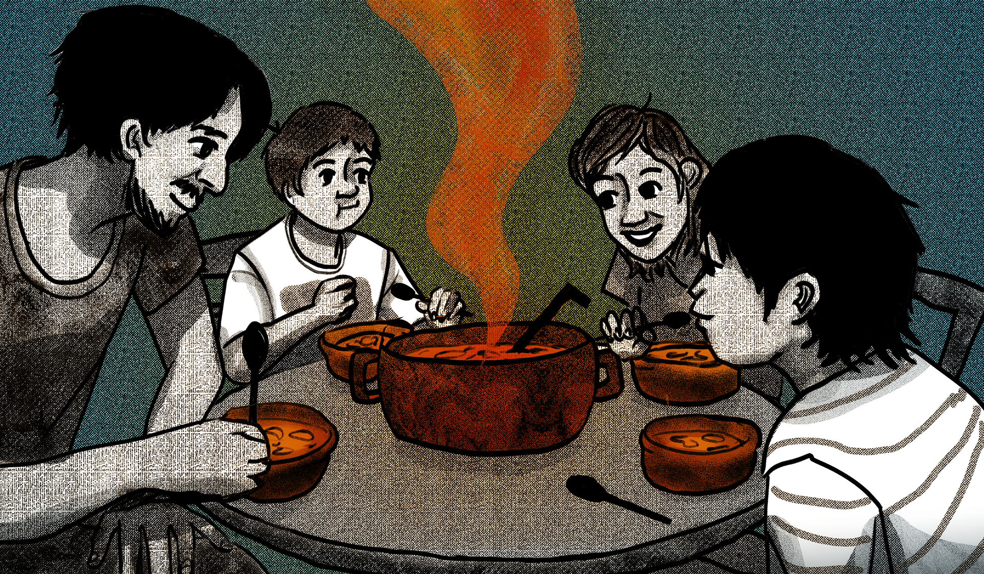 family soup scene