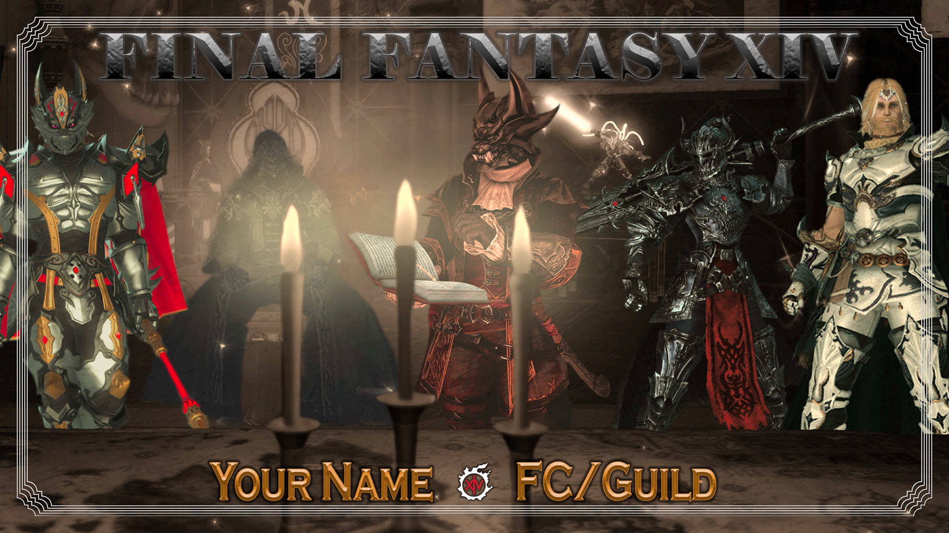 Wallpaper/Mouse pad design for Final Fantasy XIV. Designed in Photoshop.