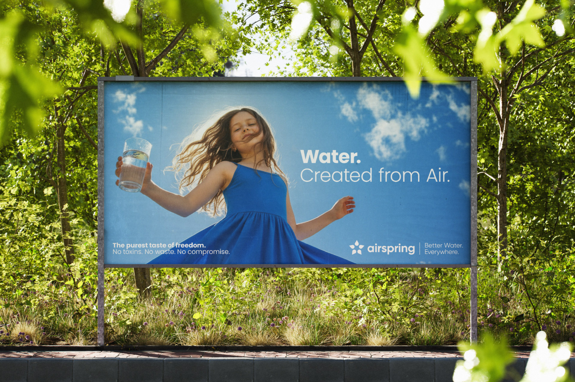 Key Visual und Kampagnenmotiv für den Marktstart des Airspring Fresh. Aufmerksamkeitsstarke Creative Direction und Bildsprache, die das Nutzenversprechen der Marke verkaufsstark auf den Punkt bringt.