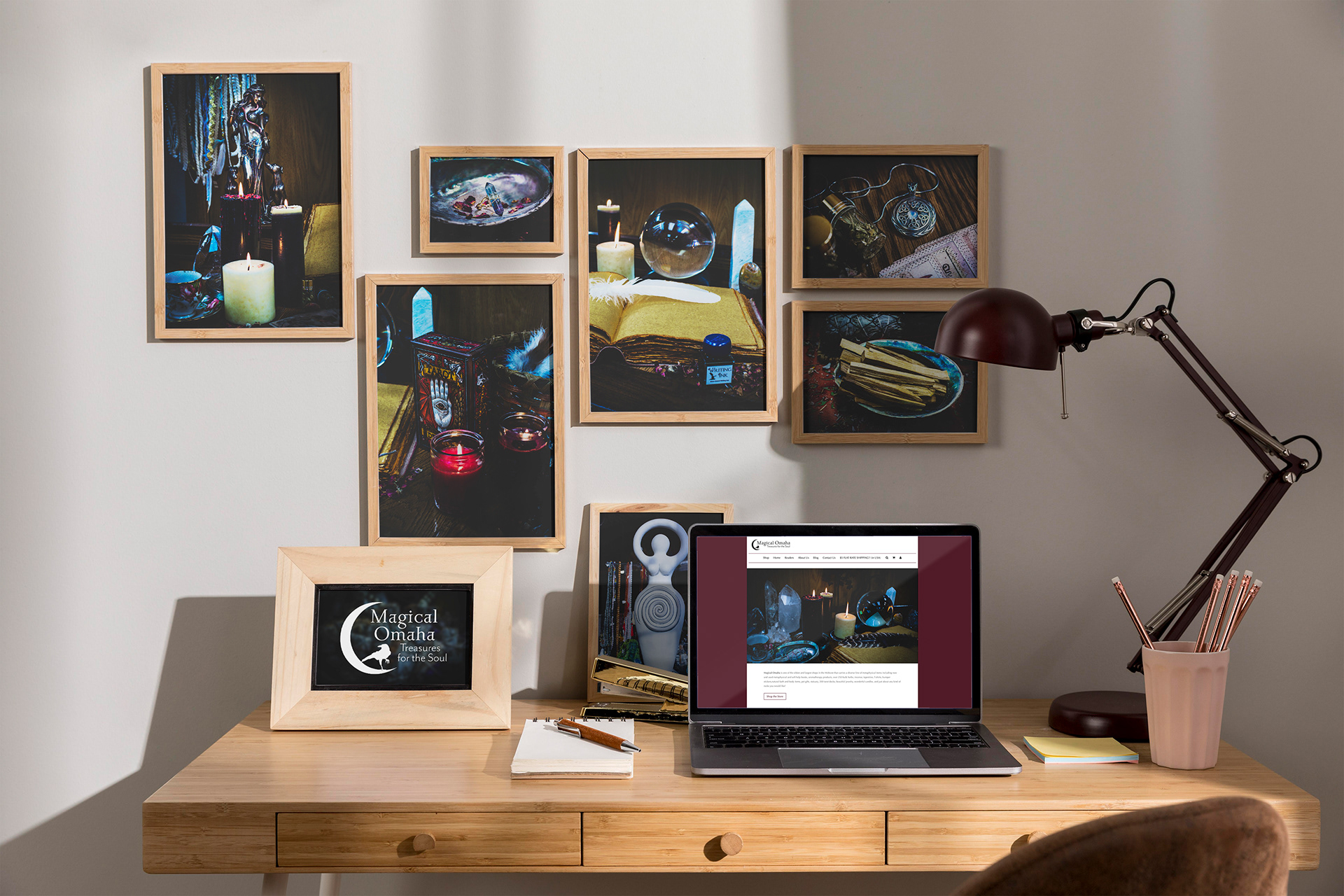 Product photography, redesigned logo, & website