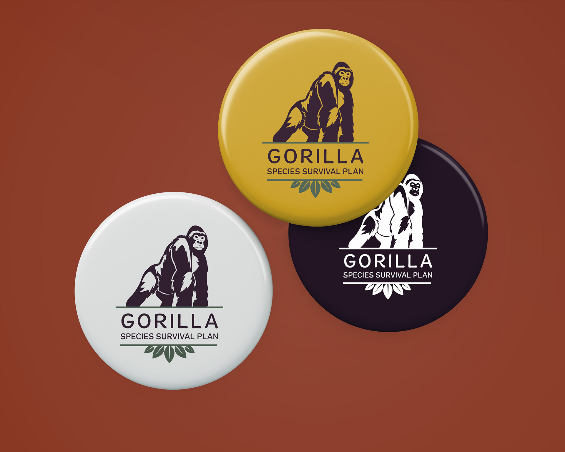 Logo buttons showcasing various color combinations