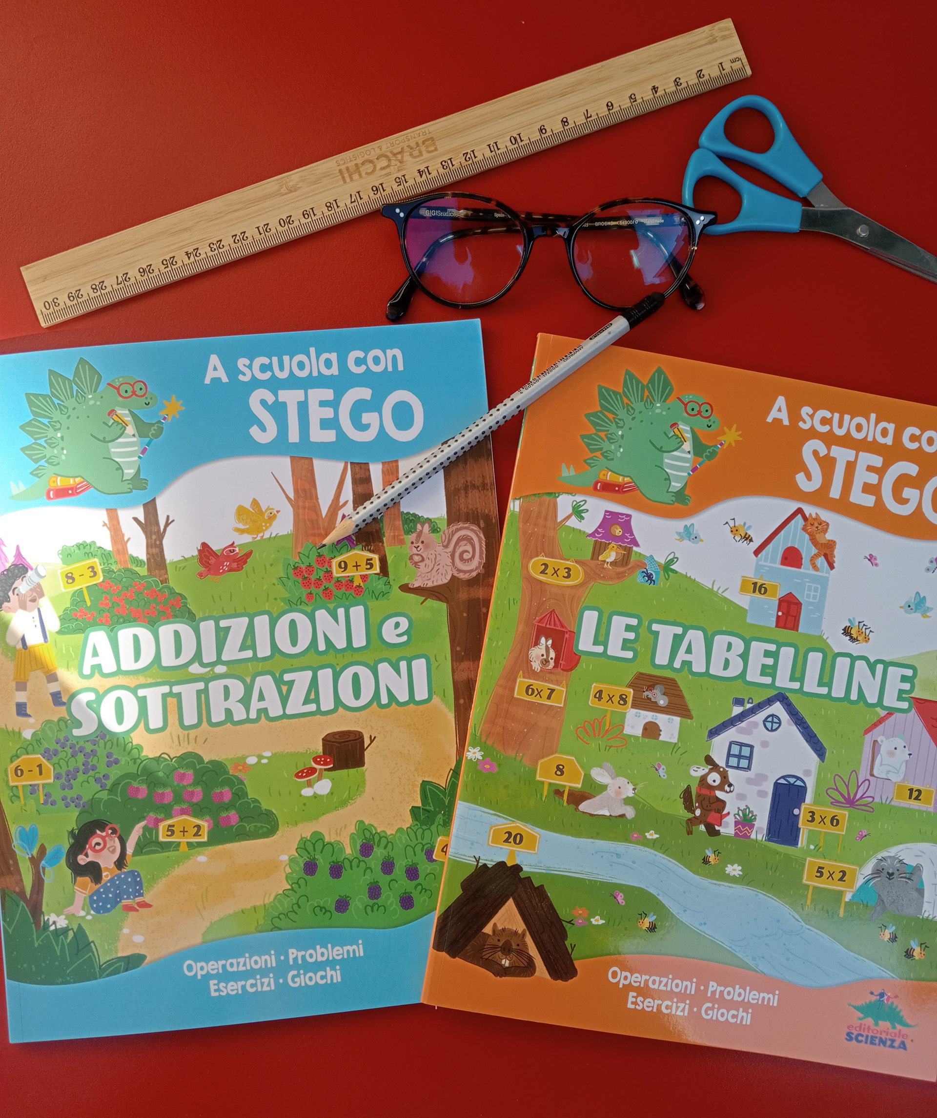 "A scuola con Stego-Addizioni e Sottrazioni", Editoriale Scienza -Illustrations by Jessica Martinello.