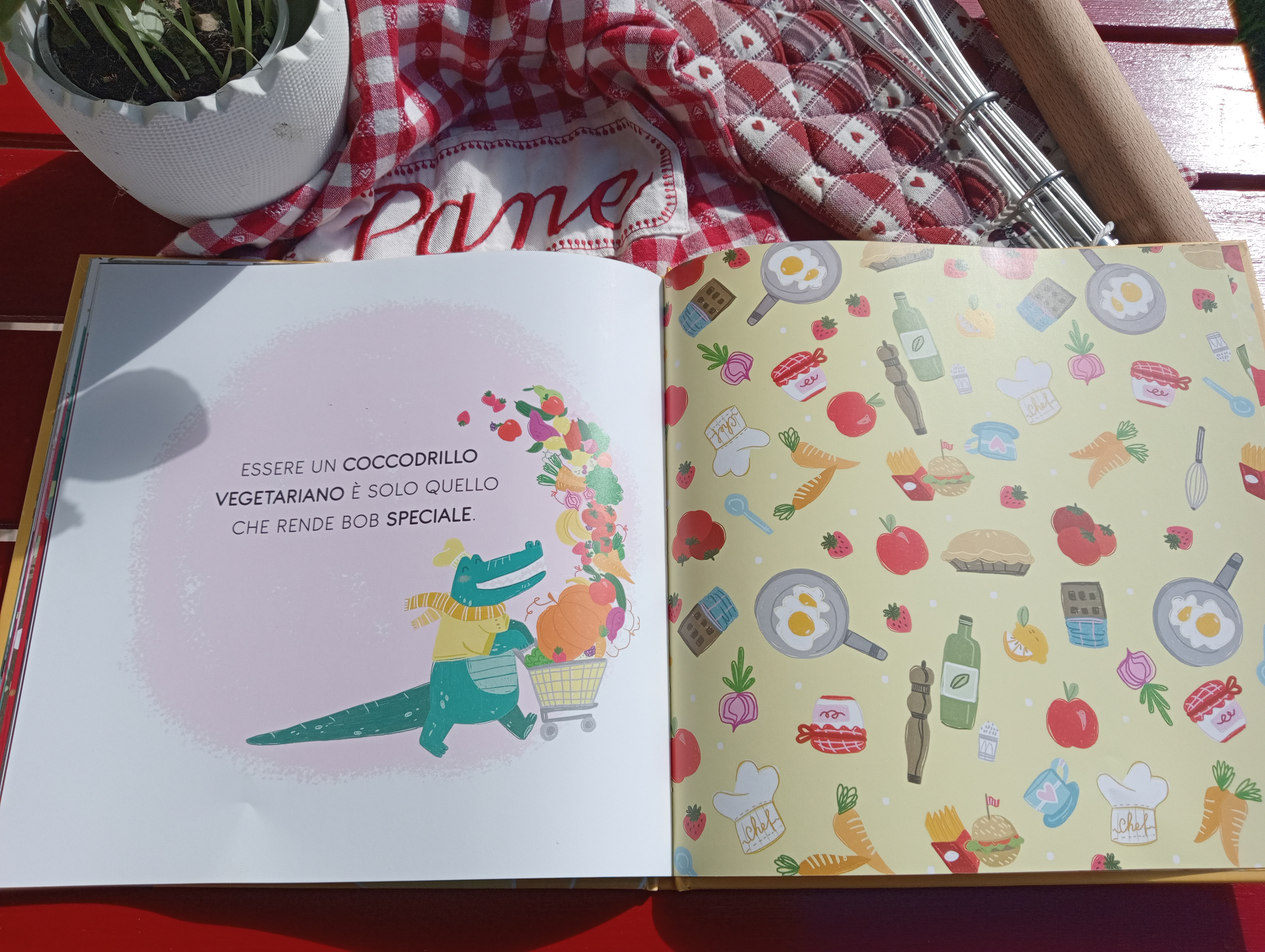 Coccodrillo Bob è vegetariano!Published by Pane e Sale. Text and Illustrations by Jessica Martinello.