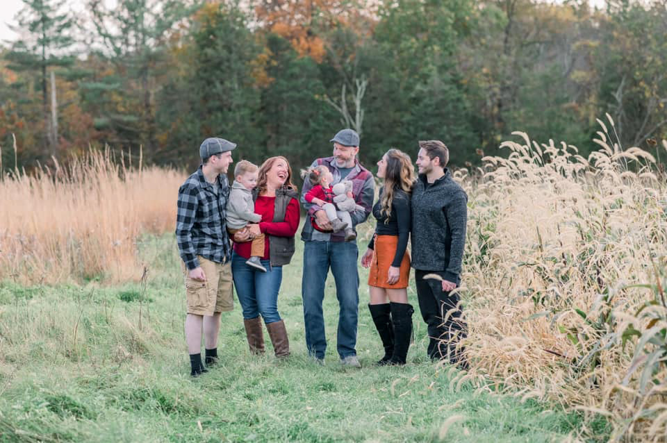 My son, grandson, wife, granddaughter, daughter, and son-in-law