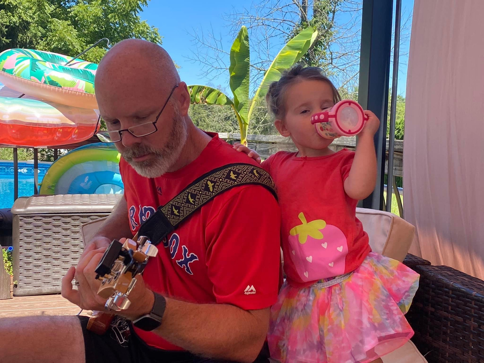 My little jam buddy (granddaughter)