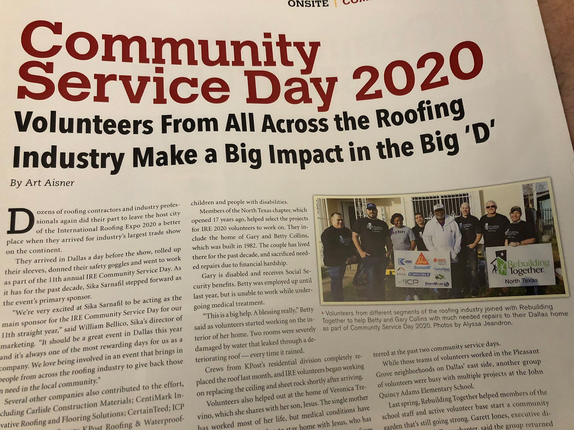 Article from Roofing Contractor Magazine