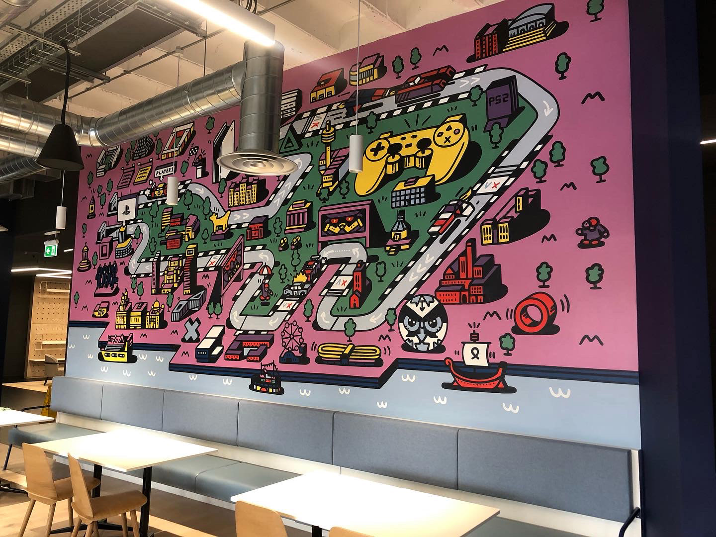 playstation hq murals