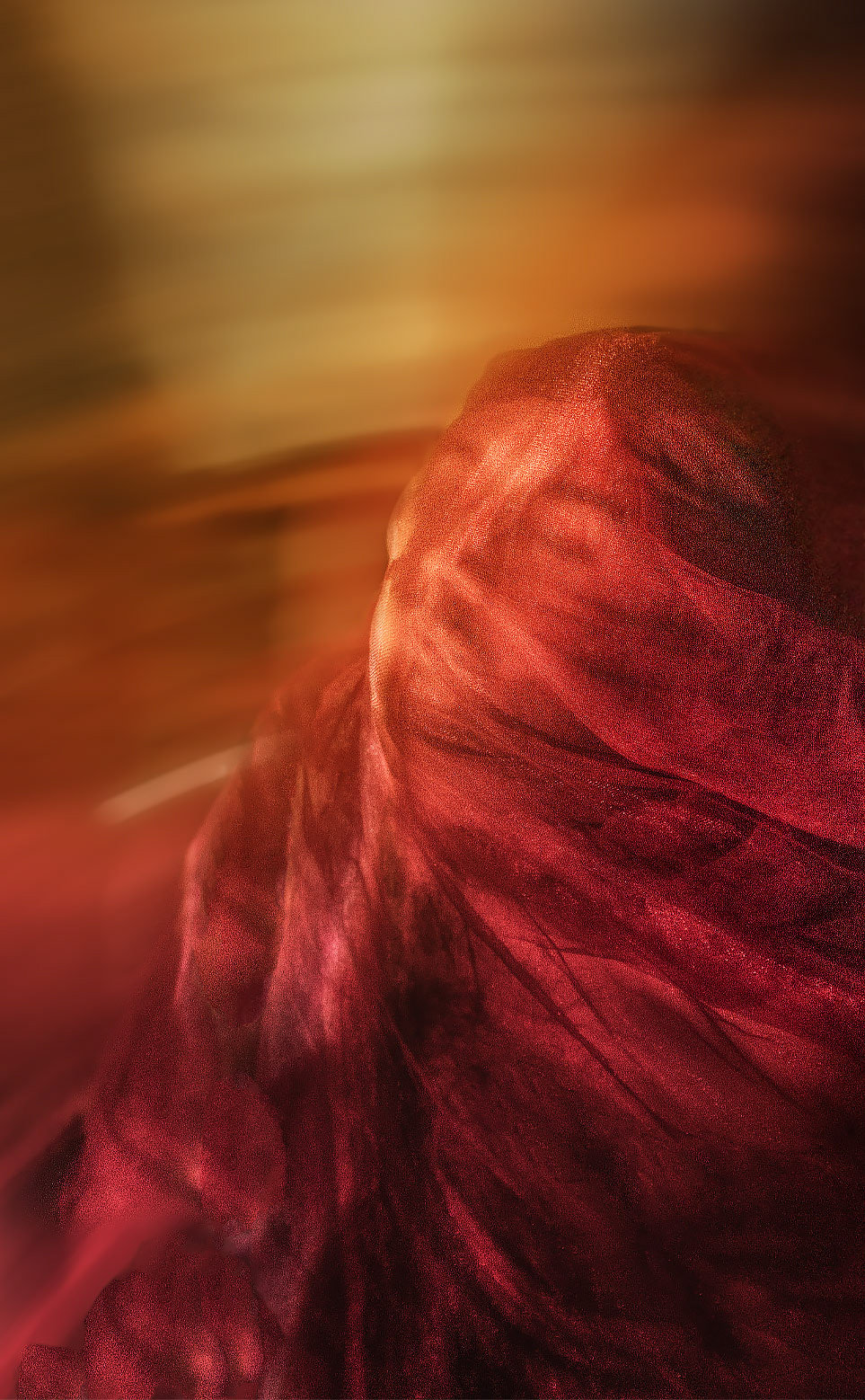 Crimson Silence, a self portrait by OtroMinuto Creative Portrait Photographer, c.2021 