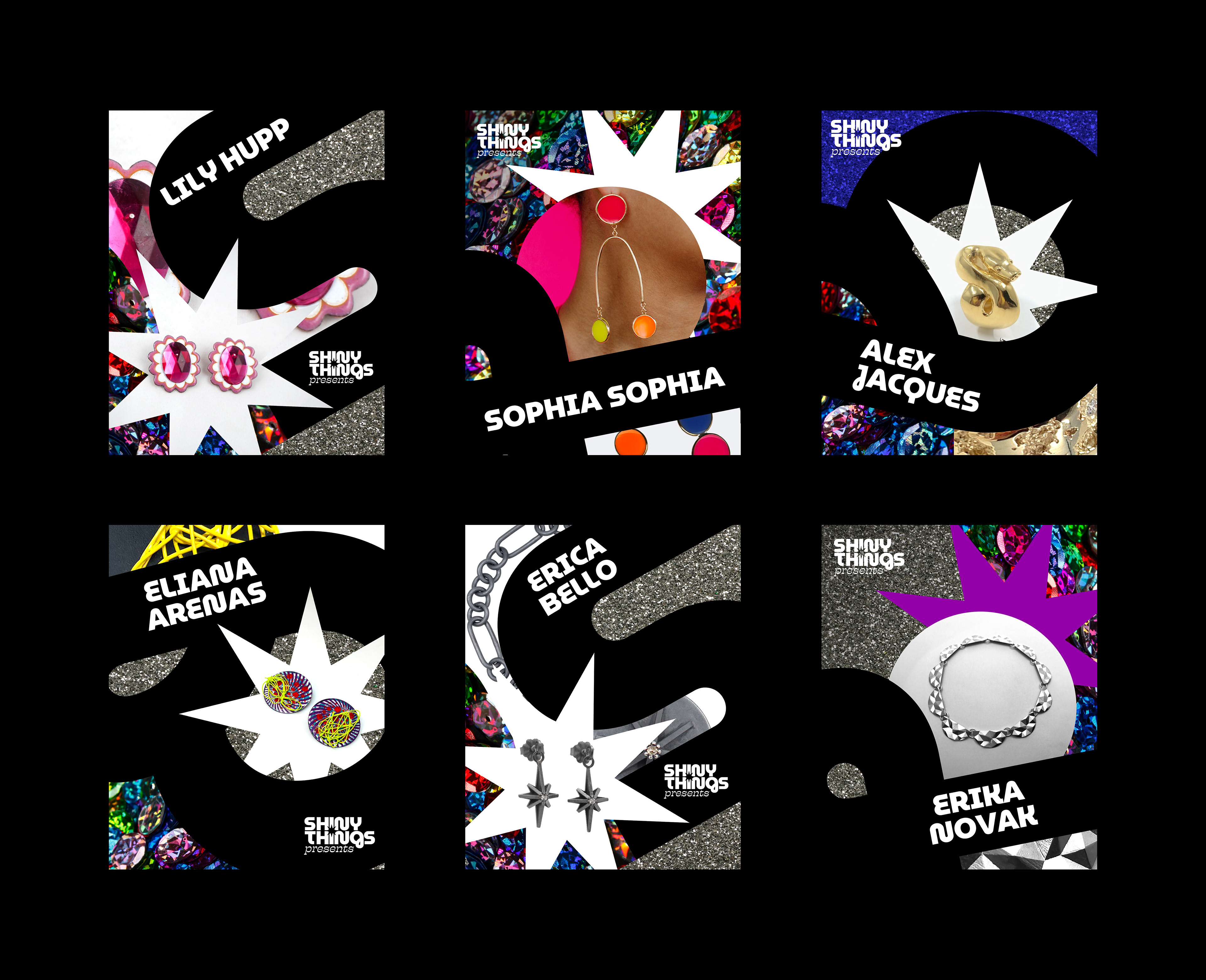 Artist announcements for social media campaign.
