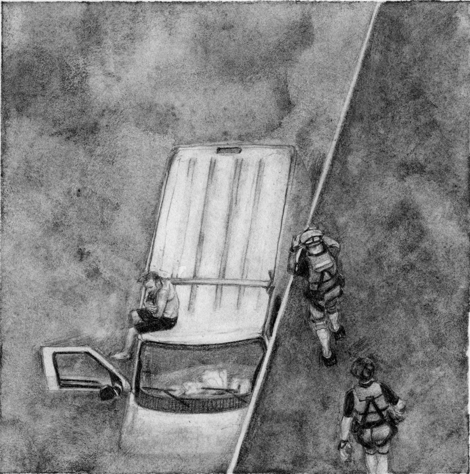 Found - 10"x10", pencil on paper, 2018