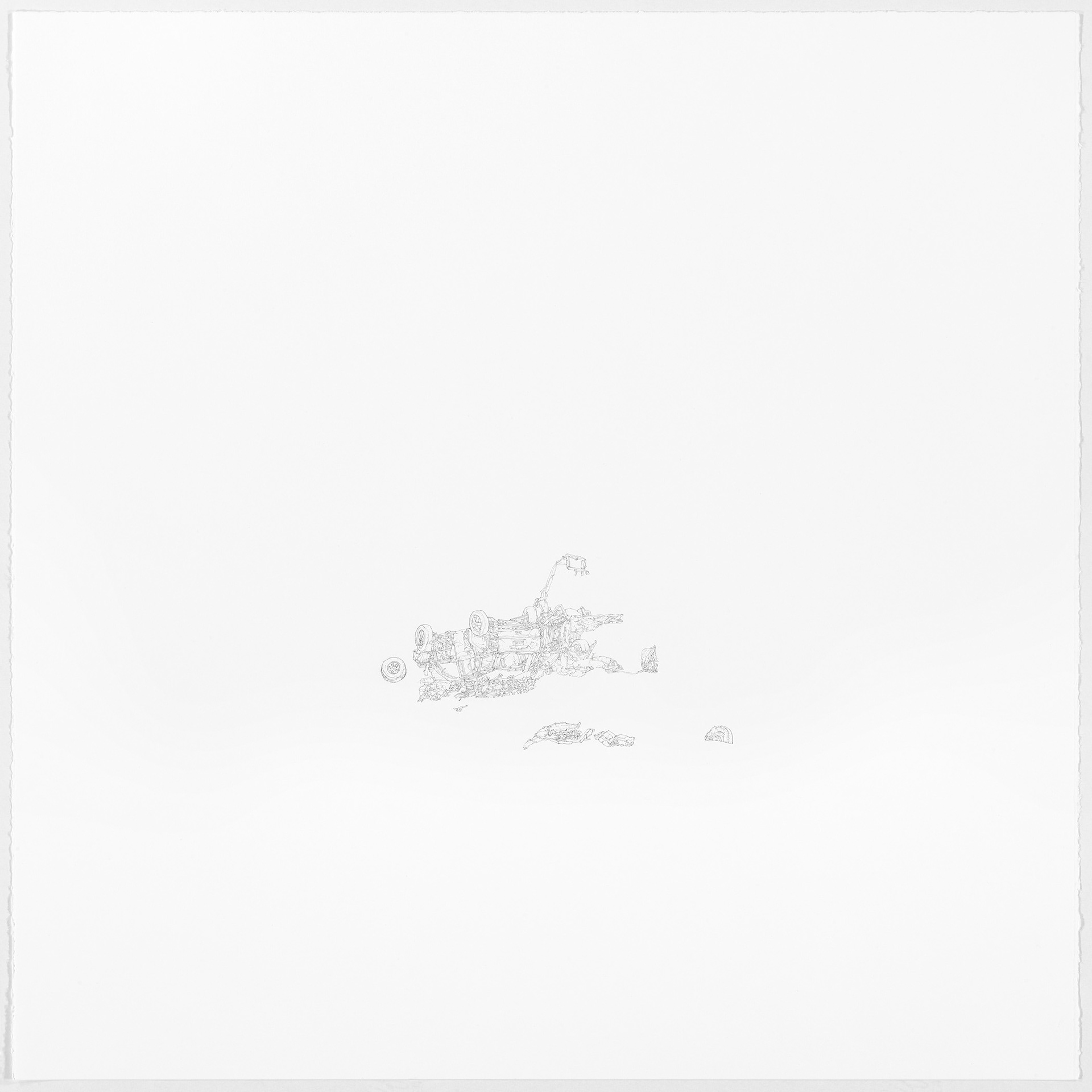 We Are OK Here - 22"x22", pencil on paper, 2014