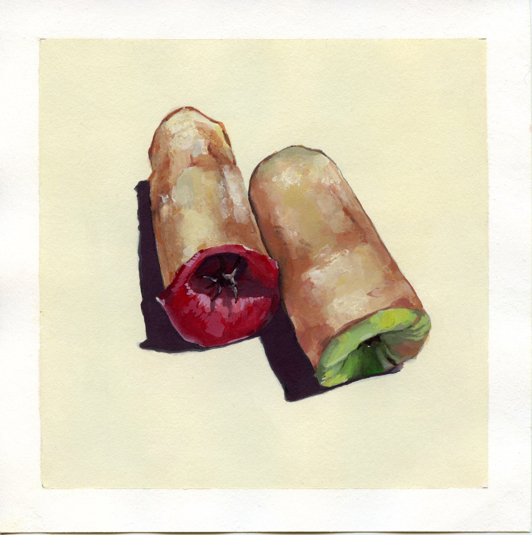 Core samples (01 October 2019) - 6"x6", gouache on paper, 2023