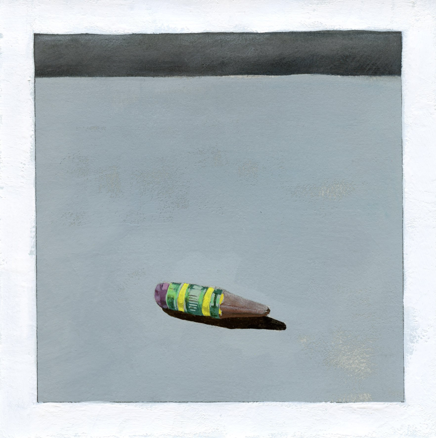 Worn down (10 December 2019) - 6"x6", gouache on paper, 2023