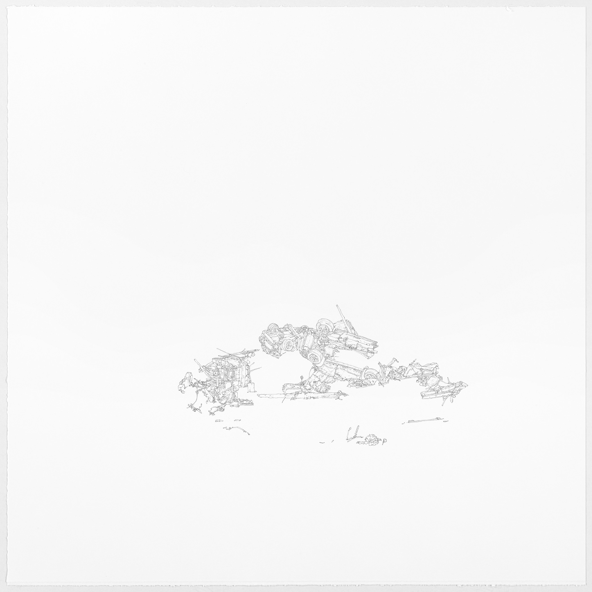 Gone With the Wind - 22"x22", pencil on paper, 2014