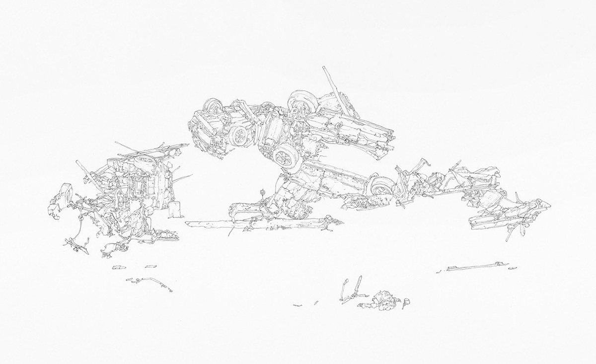 Gone With the Wind (detail) - 22"x22", pencil on paper, 2014