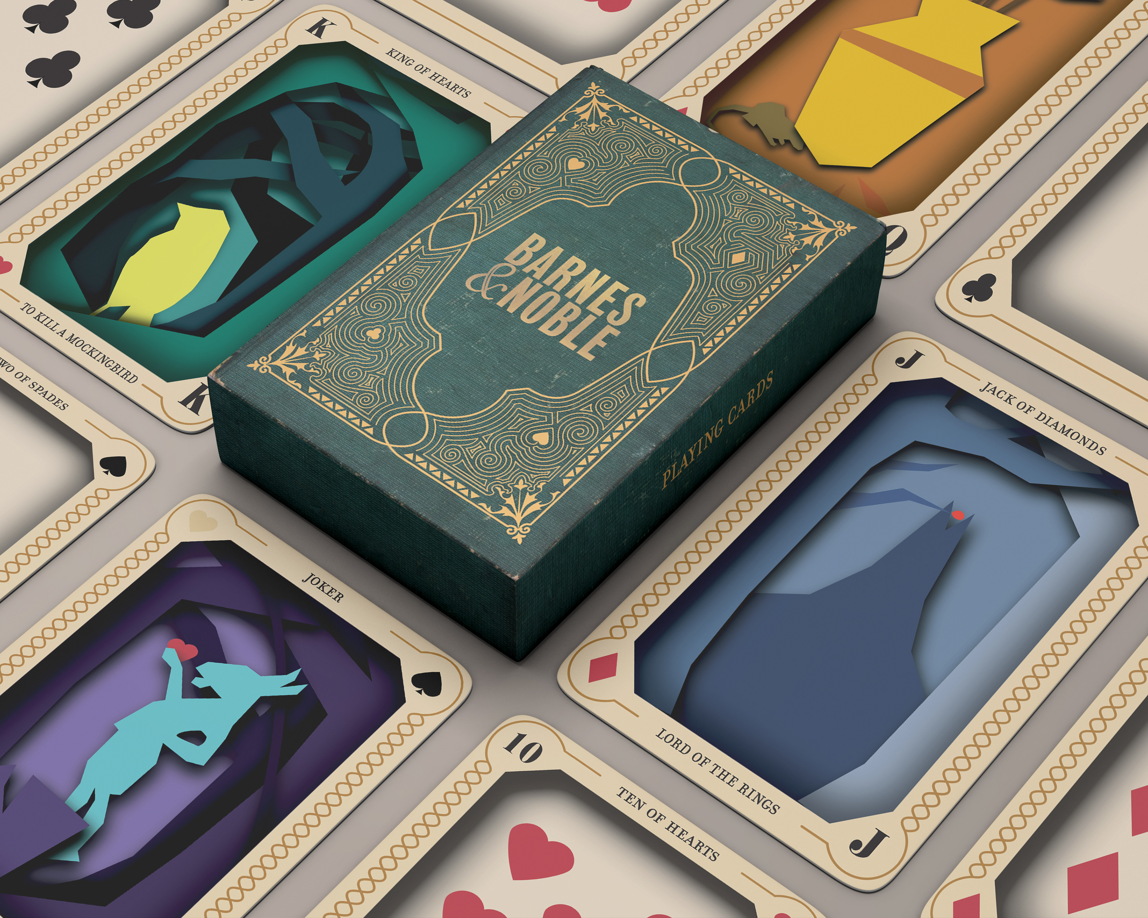 Barnes & Noble Playing Card Design Mockup
