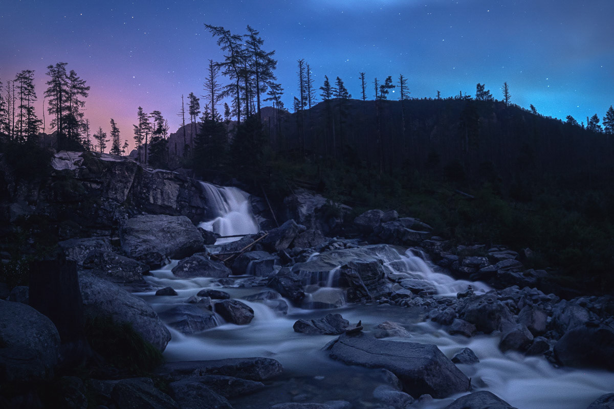 Nočná obloha nad Studeným potokom
