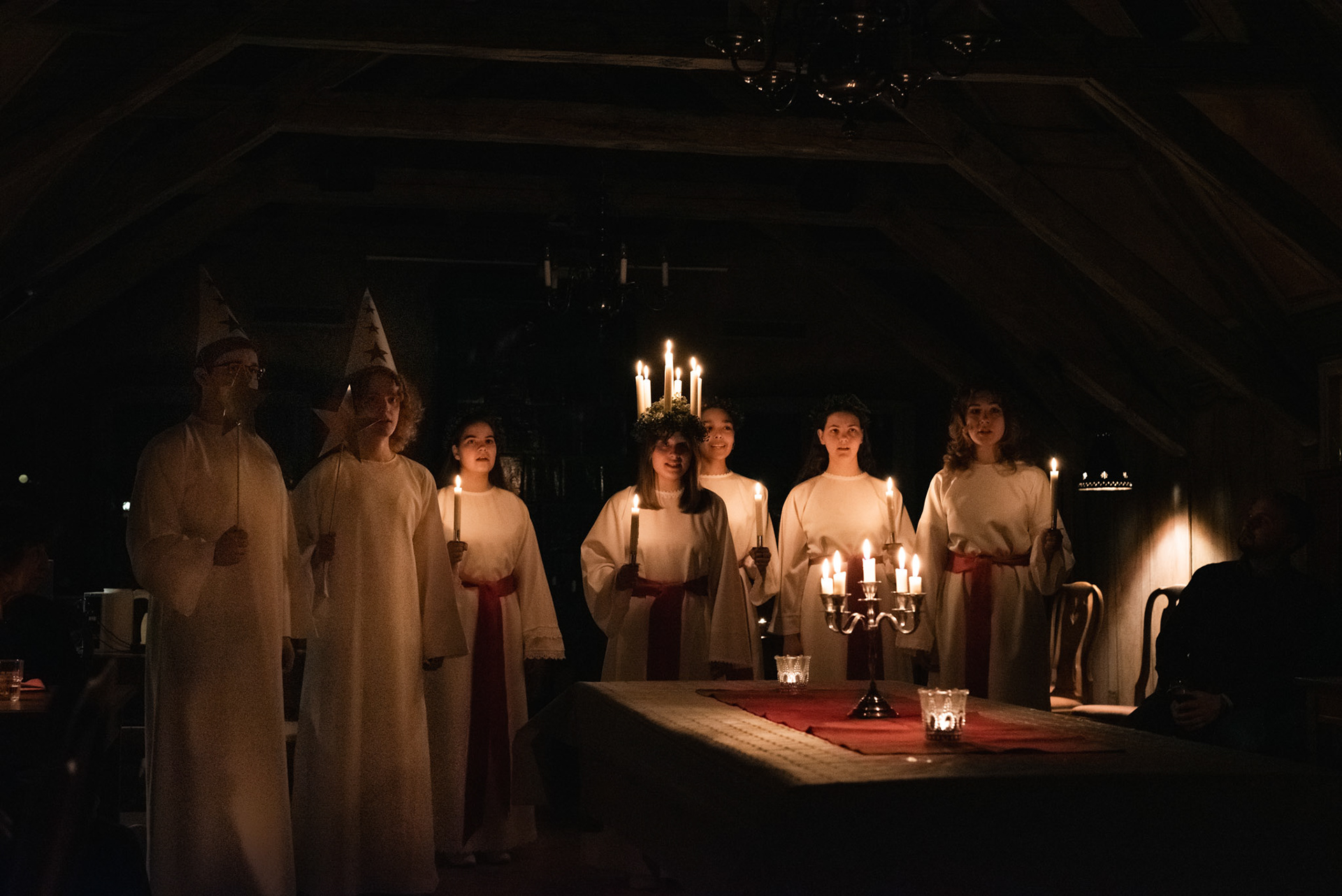 Luciatåg från Nordiska Musikgymnasiet