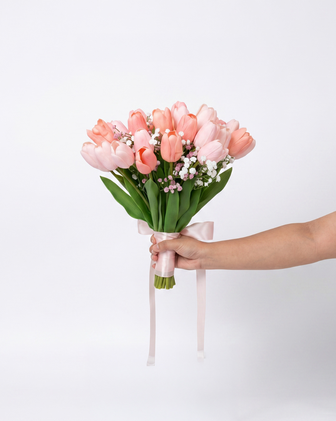 Pink Tulip Bridal Bouquet