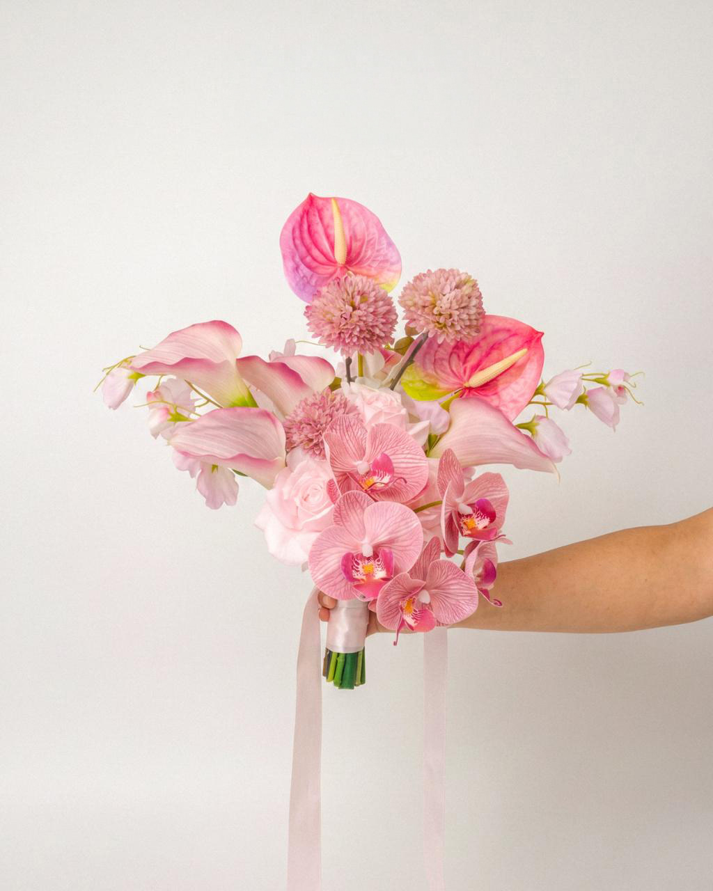 Modern Pink Bridal Bouquet