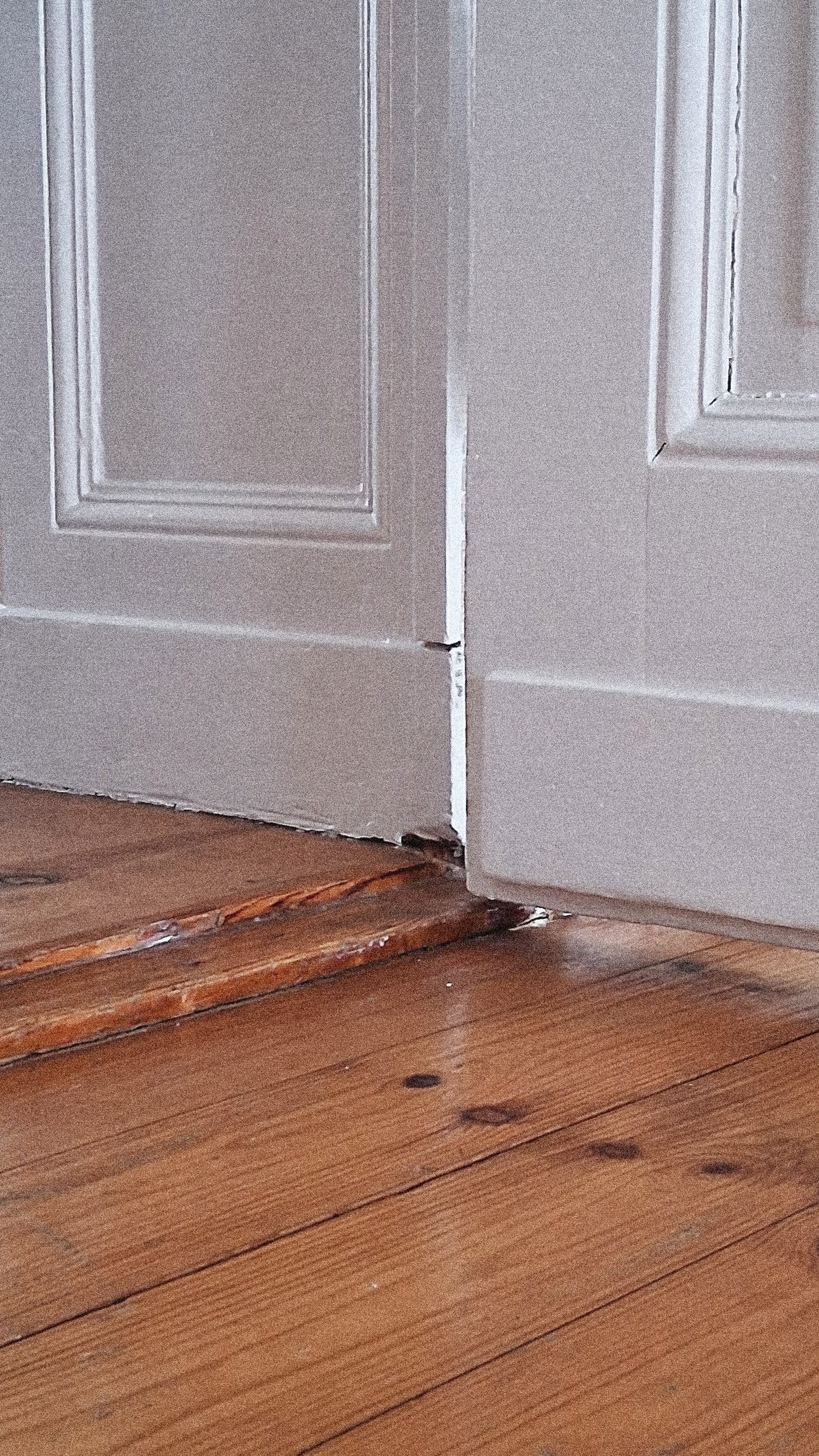 Suspended Door over Dielen (Original Structural Wooden Floorboards) - Berlin