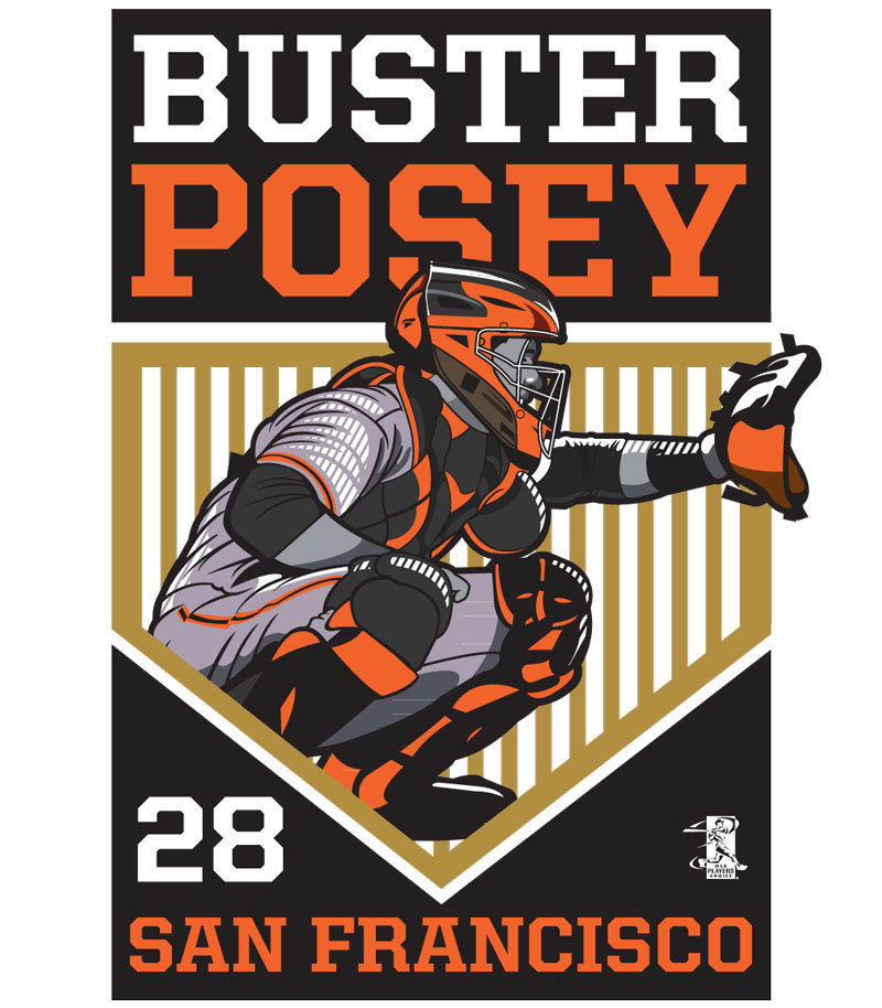 Men's 500 Level Buster Posey San Francisco Gray T-Shirt