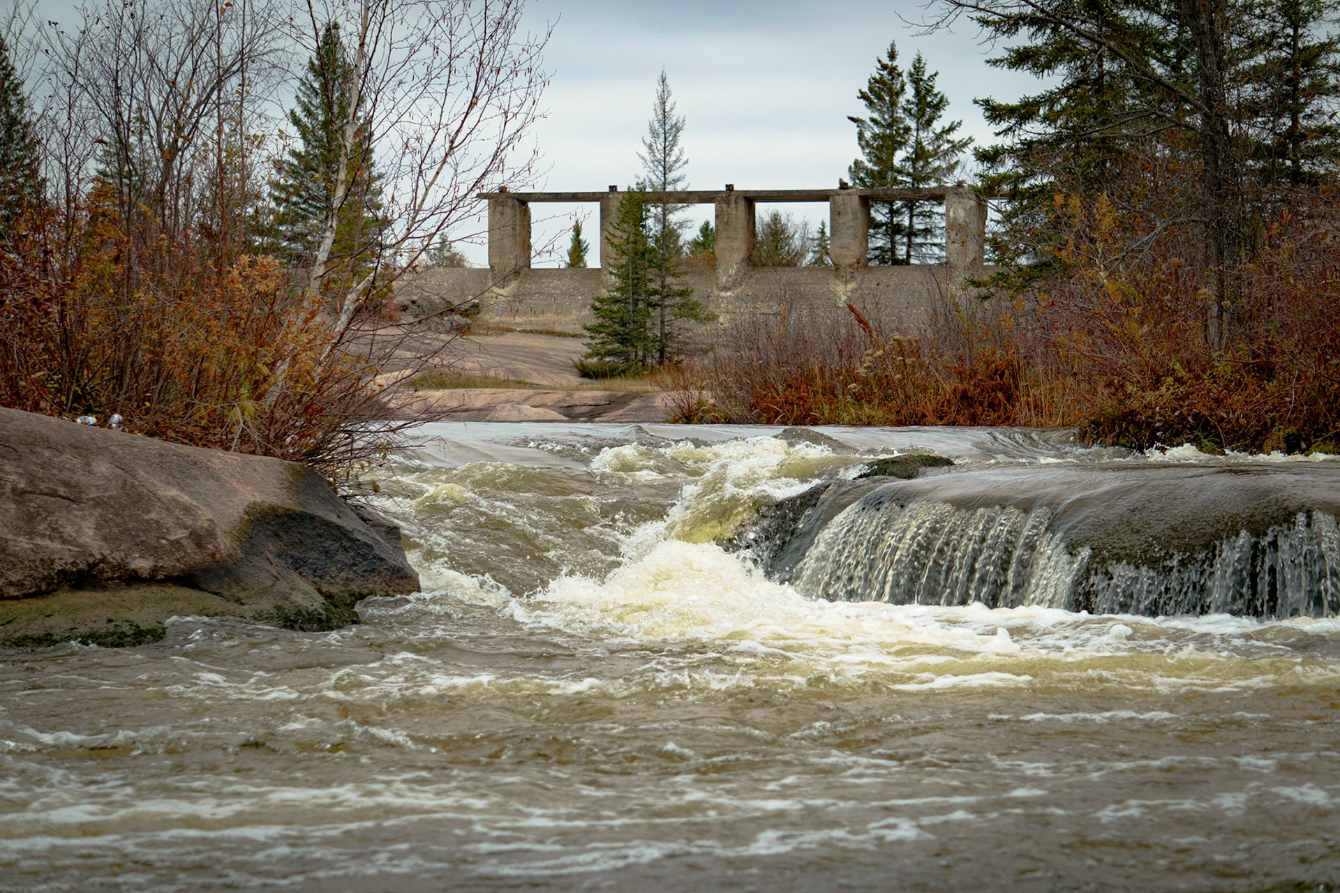 Old Pinawa Dam waterfall