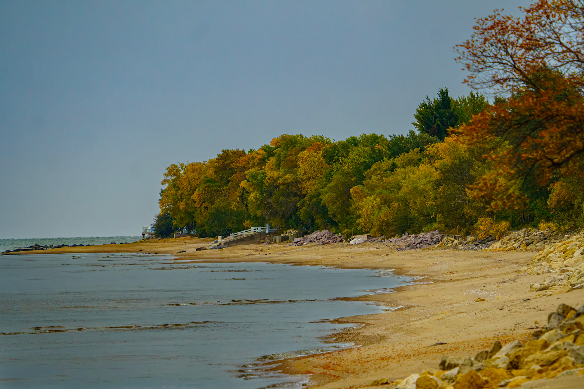 Gimle Beach in the fall