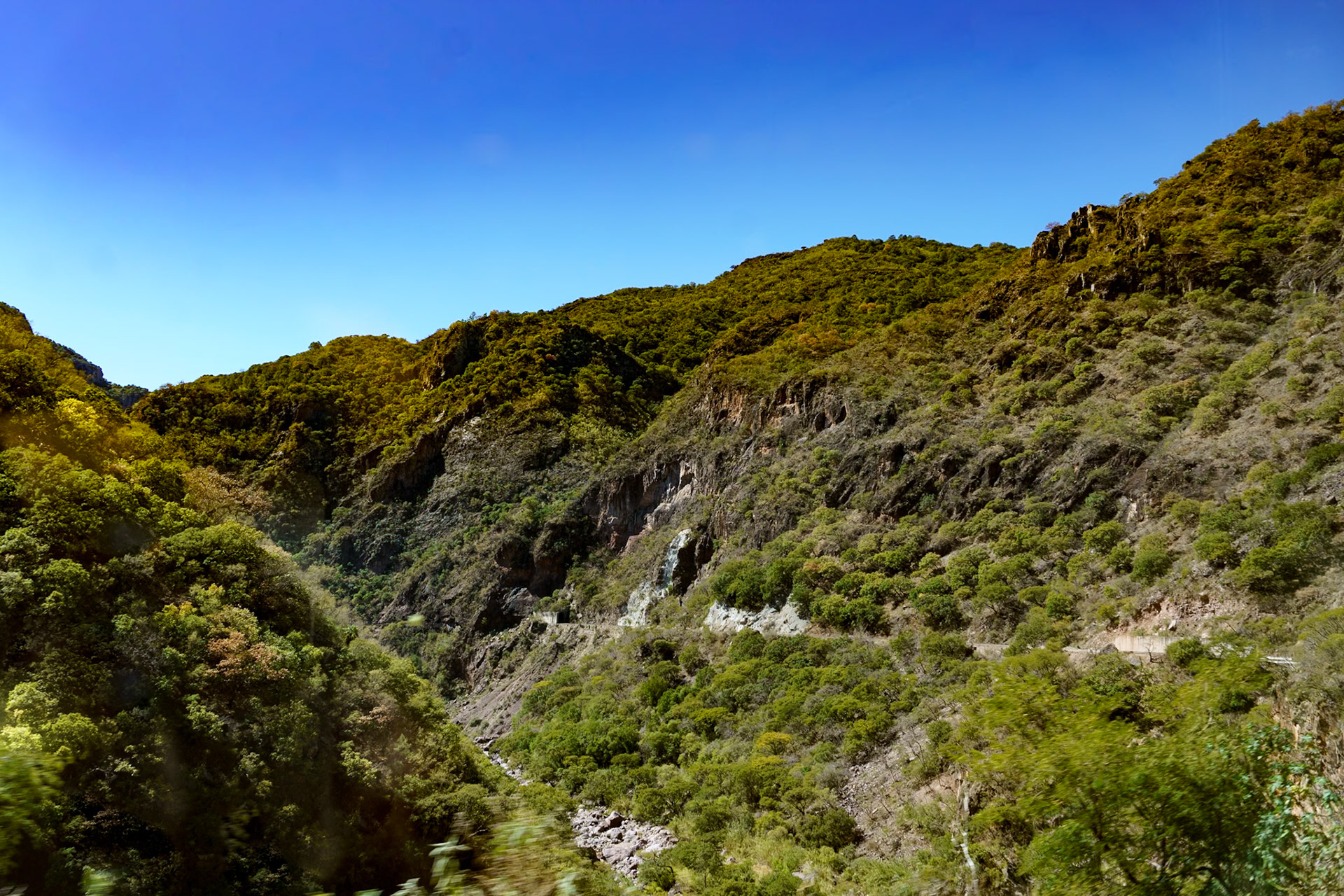 Canyon on way to El Fuerte showing tunnel