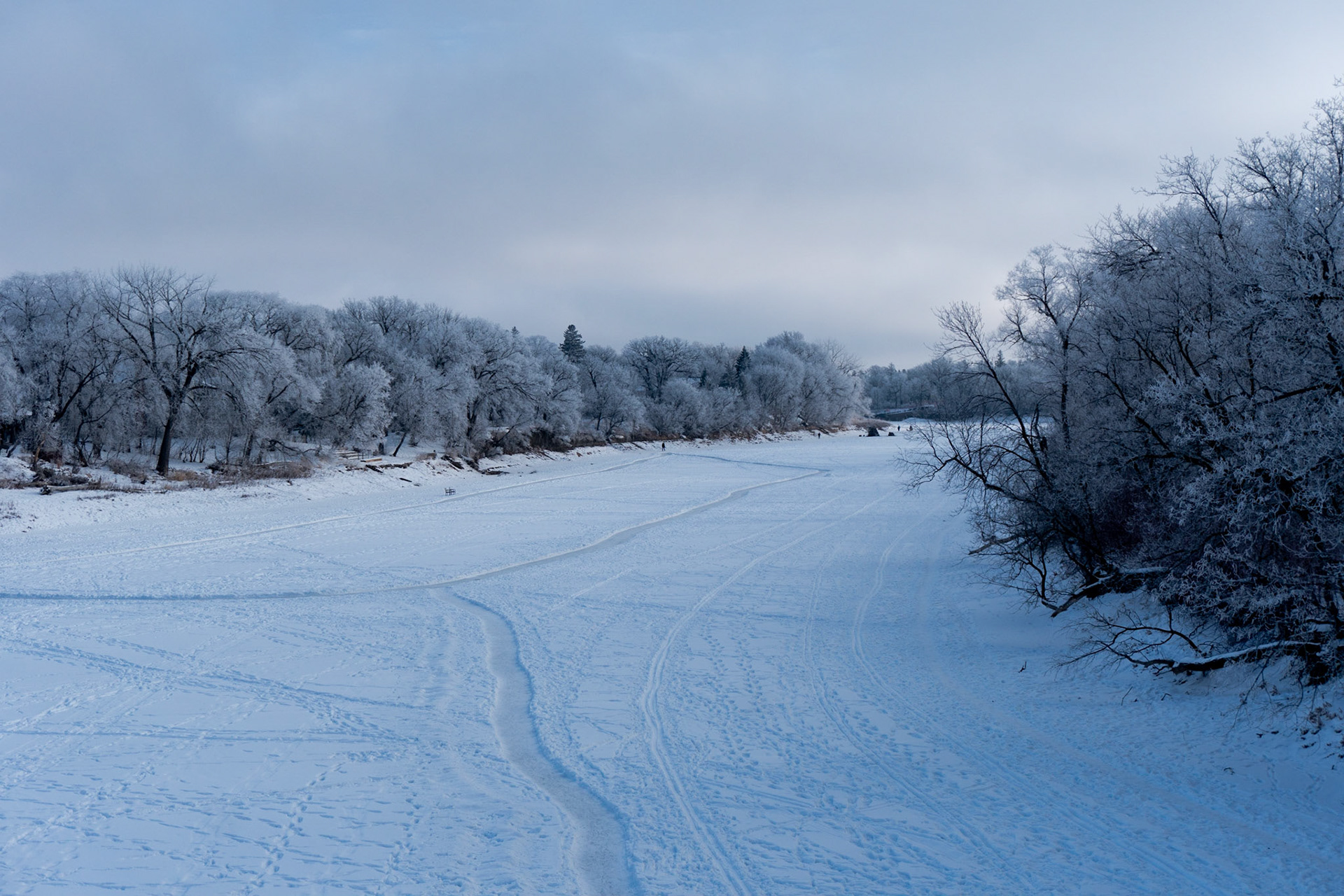 Assiniboine River in winter