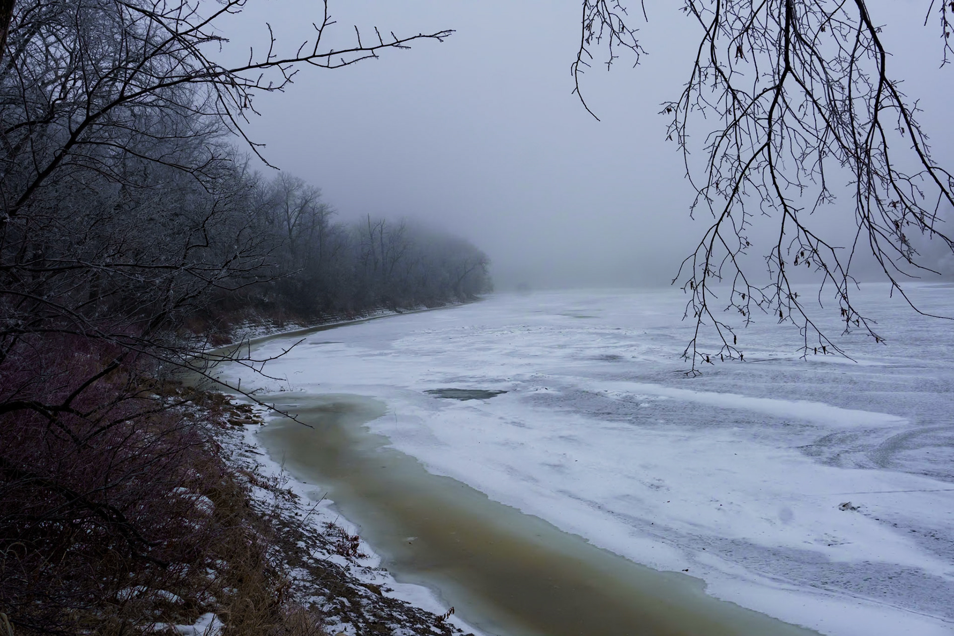 Assiniboine River in winter